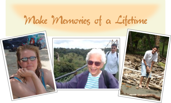 Make Memories - sunbather, canopy, cracking a coconut