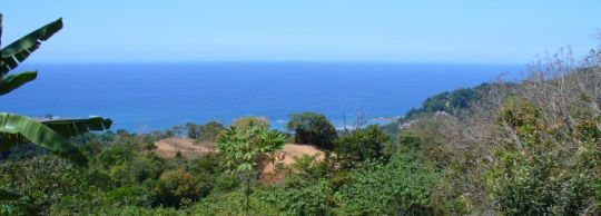 Dominical property panoramic from Solrisa upper ridge